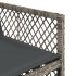 Set comedor jardín 7 pzas y cojines ratán sintético