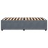 Estructura de cama sin colchón terciopelo gris oscuro 90x190