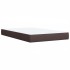 Cama box spring con colchón tela marrón oscuro 120x200