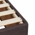 Cama box spring con colchón tela marrón oscuro 120x200