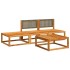 Set sofás de jardín con cojines 4 pzas madera maciza de