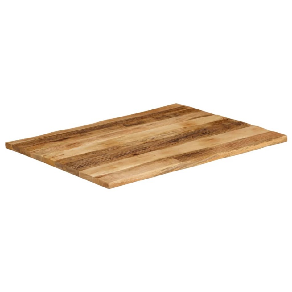 Tablero de mesa borde natural madera maciza mango 110x80x2,5