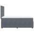 Cama box spring con colchón terciopelo gris oscuro 80x200