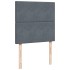 Cama box spring con colchón terciopelo gris oscuro 80x200