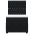 Cama box spring con colchón terciopelo negro 80x200