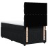 Cama box spring con colchón terciopelo negro 80x200