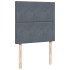 Cama box spring con colchón terciopelo gris oscuro 90x190