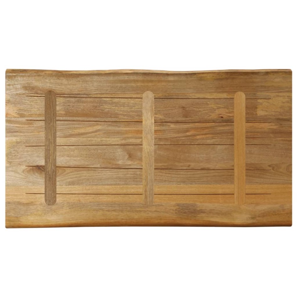 Tablero de mesa borde natural madera maciza mango 100x60x3,8