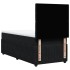 Cama box spring con colchón cuero sintético negro 90x190