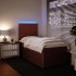 Cama box spring con colchón terciopelo rosa 90x200