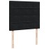 Cama box spring con colchón terciopelo negro 120x200