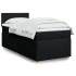 Cama box spring con colchón tela negro 90x190