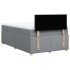 Cama box spring con colchón tela gris claro 120x200