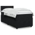 Cama box spring con colchón terciopelo negro 80x200