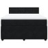 Cama box spring con colchón terciopelo negro 160x200
