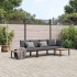 Set de sofás de jardín con cojines 3 piezas aluminio