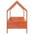 Cama con forma de casa de niños madera maciza marrón 90x190