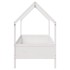 Cama con forma de casa de niños madera maciza blanca 90x200
