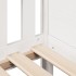 Cama con forma de casa para niños madera maciza blanco