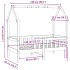 Cama con forma de casa para niños madera maciza blanco