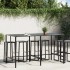 Mesa alta de bar acero recubrimiento polvo negro 200x100x110
