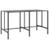 Mesa alta de bar acero recubrimiento polvo negro 200x100x110