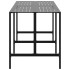 Mesa alta de bar acero recubrimiento polvo negro 200x100x110
