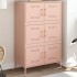 Aparador de acero rosa 68x39x113