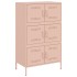 Aparador de acero rosa 68x39x113