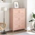 Aparador de acero rosa 68x39x113