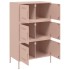Aparador de acero rosa 68x39x113