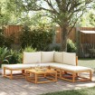 Set de sofás de jardín con cojines 6 pzas madera maciza acacia