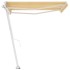 Toldo de pie manual retráctil amarillo y blanco 350x250