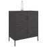 Aparador de acero negro 68x39x79
