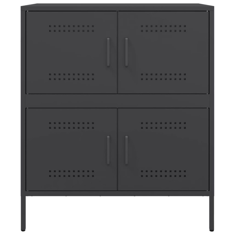 Aparador de acero negro 68x39x79