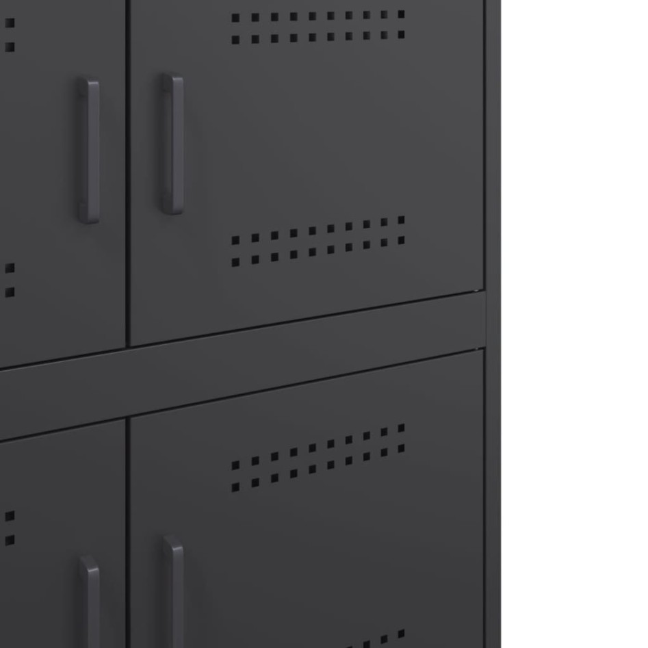 Aparador de acero negro 68x39x79