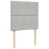 Cama box spring con colchón terciopelo gris claro 100x200