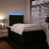 Cama box spring con colchón terciopelo verde oscuro 120x200