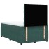 Cama box spring con colchón terciopelo verde oscuro 120x200