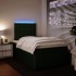 Cama box spring con colchón terciopelo verde oscuro 120x200