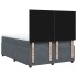 Cama box spring con colchón terciopelo gris oscuro 140x200
