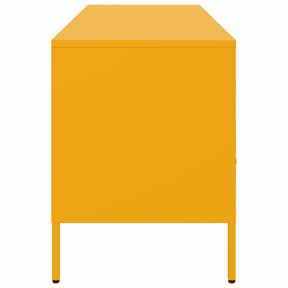 Mueble para TV acero amarillo mostaza 100,5x39x50,5
