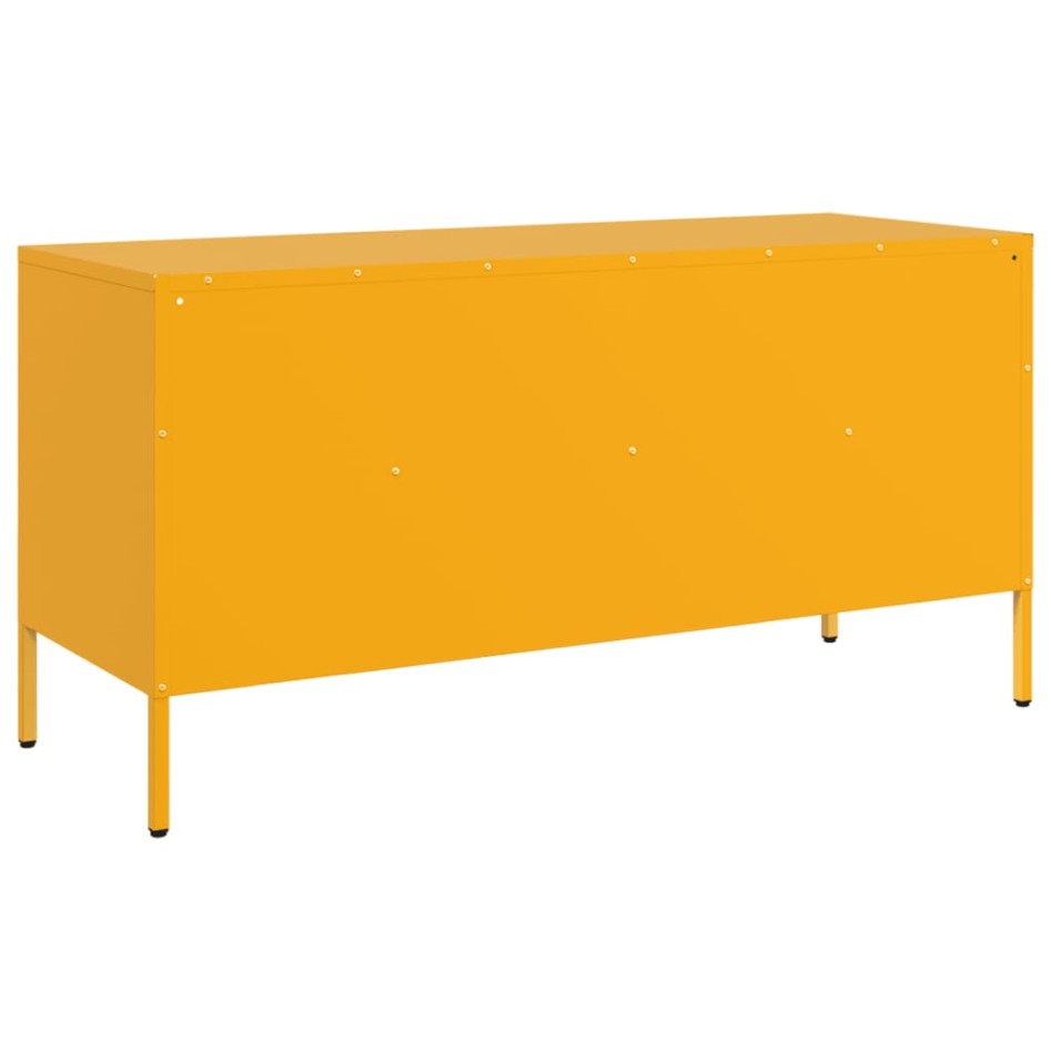 Mueble para TV acero amarillo mostaza 100,5x39x50,5