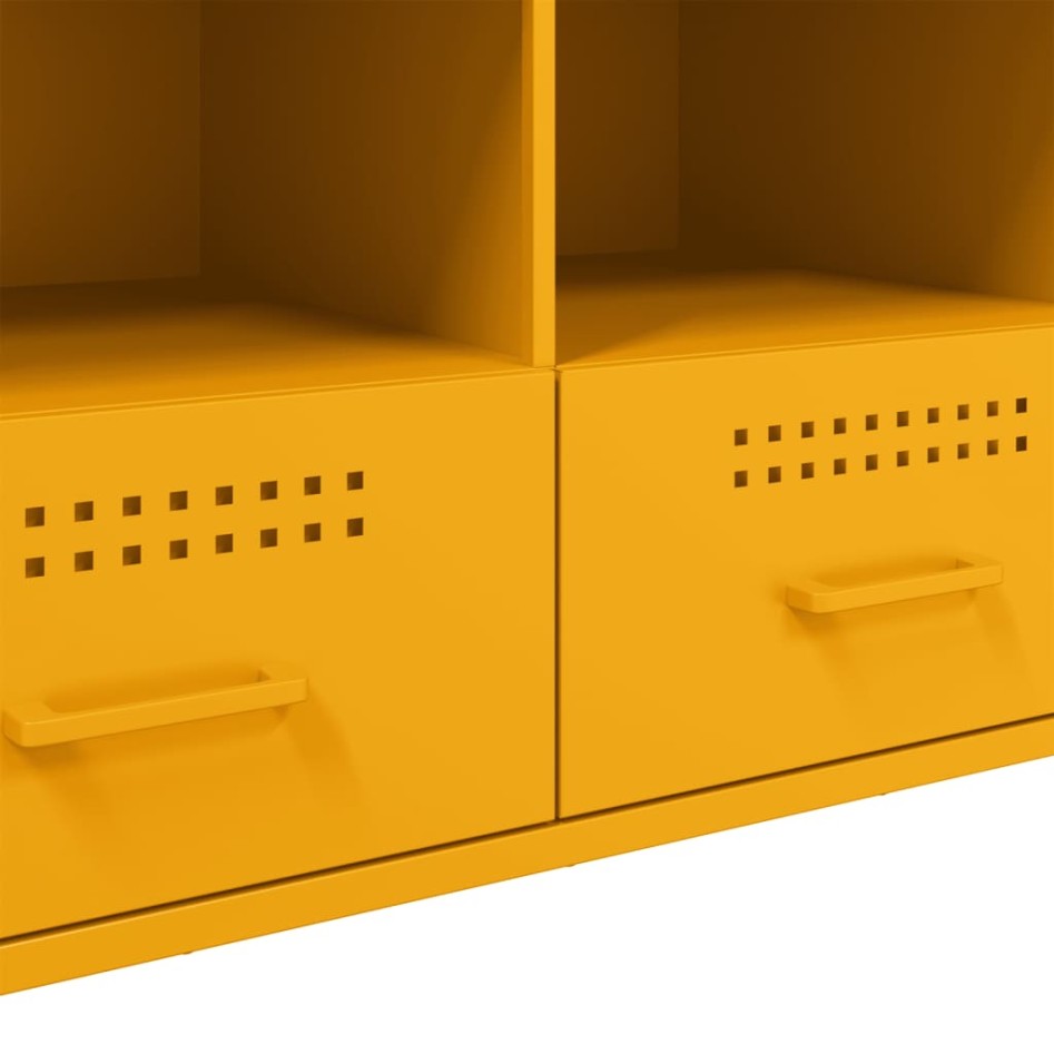 Mueble para TV acero amarillo mostaza 100,5x39x50,5
