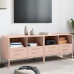 Muebles para TV 2 unidades acero rosa 68x39x50,5 cm