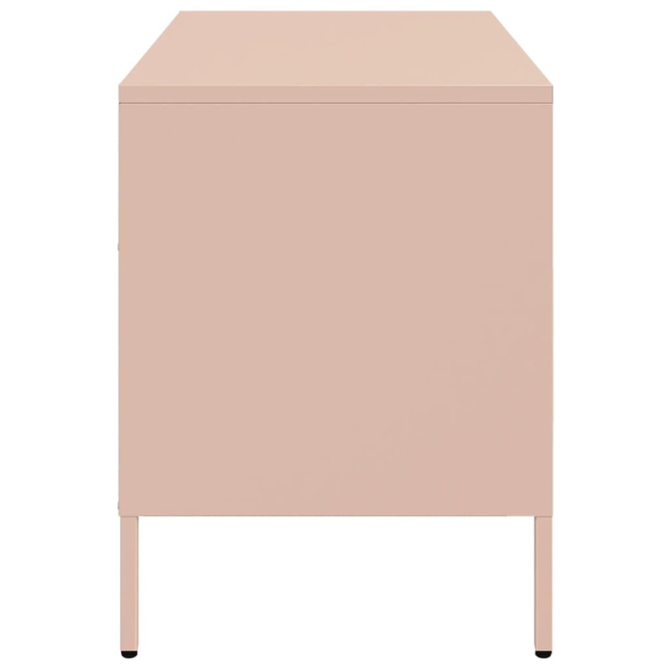 Muebles para TV 2 unidades acero rosa 68x39x50,5