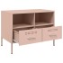 Muebles para TV 2 unidades acero rosa 68x39x50,5