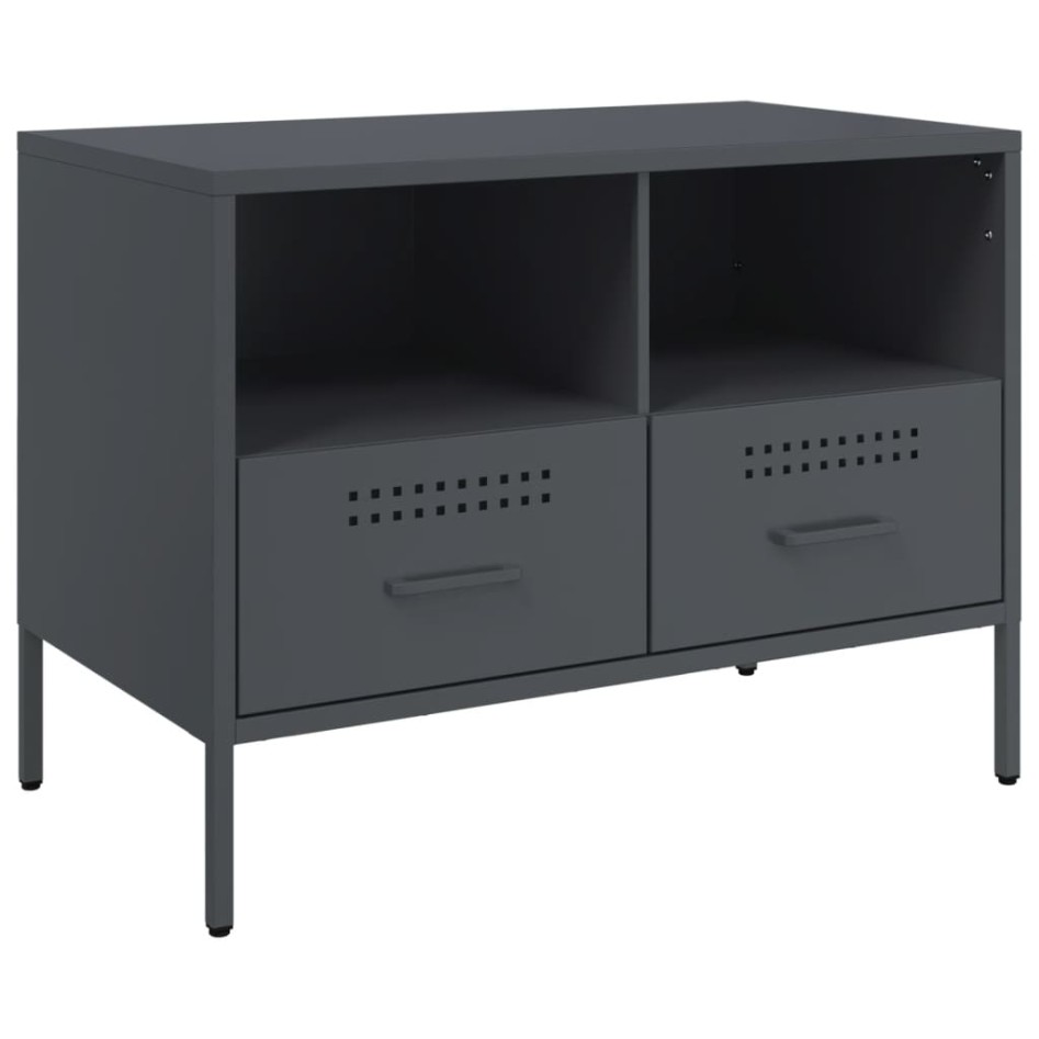 Muebles para TV 2 unidades acero gris antracita 68x39x50,5