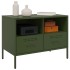 Muebles para TV 2 unidades acero verde oliva 68x39x50,5