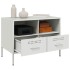 Muebles para TV 2 unidades acero blanco 68x39x50,5